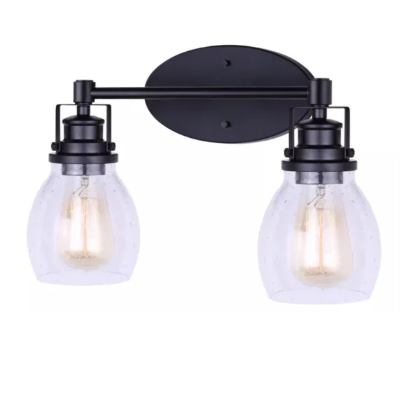 2-L BLACK VANITY WALLMOUNT- CARSON IVL705A02BK