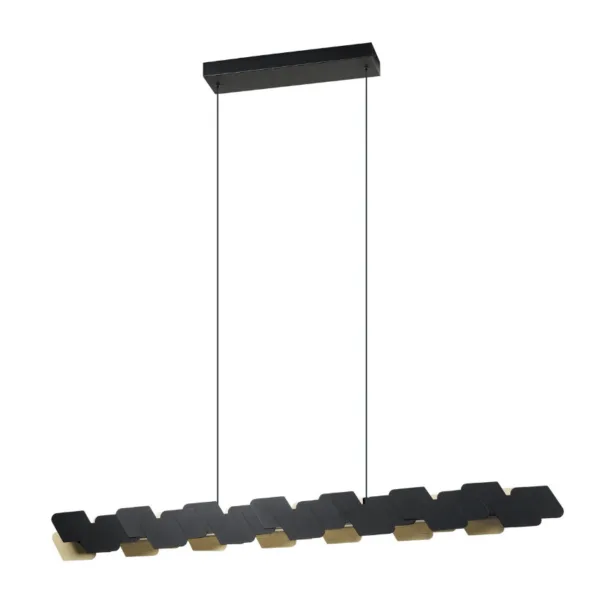 BLACK AND GOLD LED LINEAR PENDANT- ALTAGRACIA 390032A