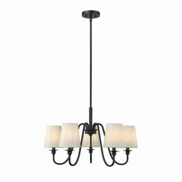 MATTE BLACK CHANDELIER - GIANNA 7509-5-26MB