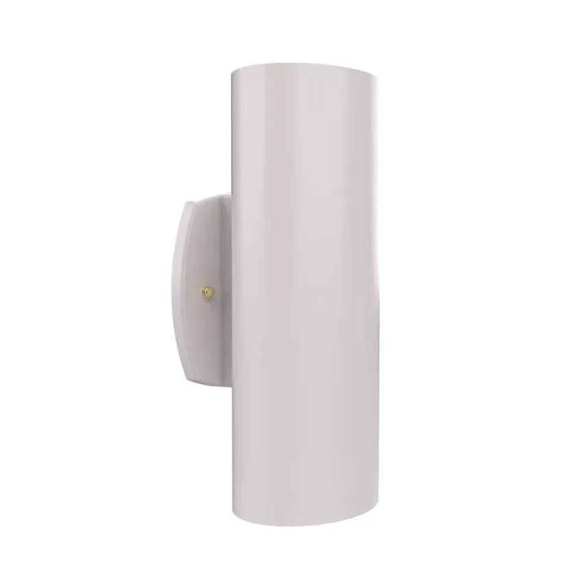 2-Light Outdoor Cylinder Wall Sconce — White- EVOLUTION 1823-03