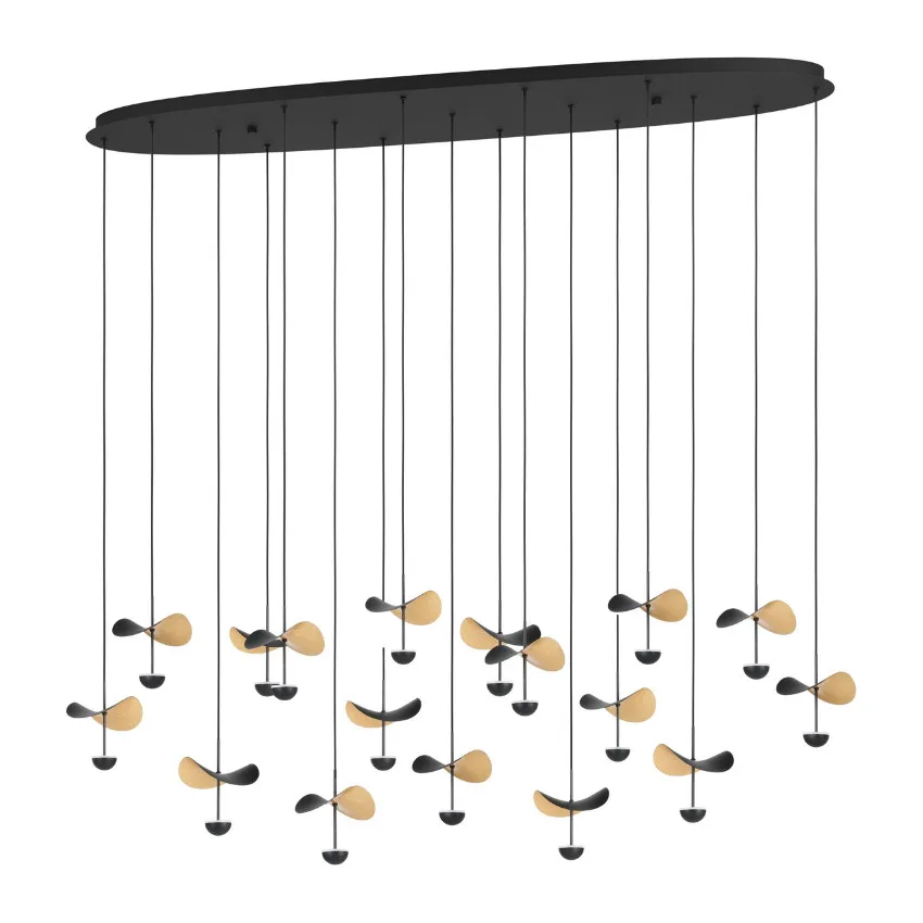 BLACK LED LINEAR PENDANT- DRACERA 390343A