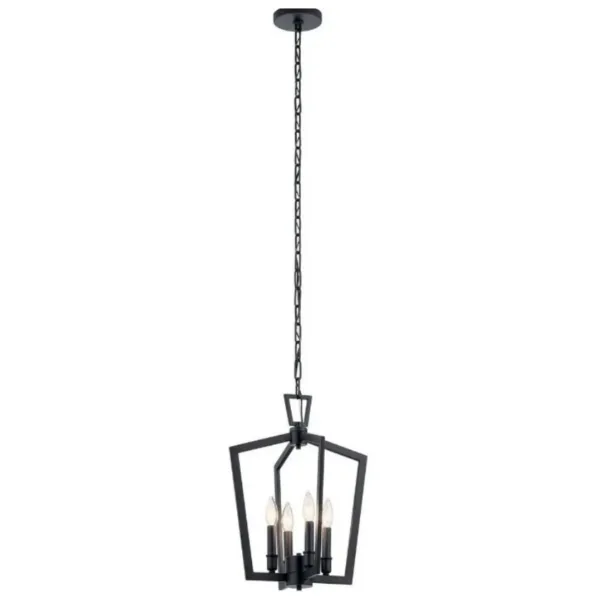 CHANDELIER 4L NOIR- ABBOTSWELL 43498BK