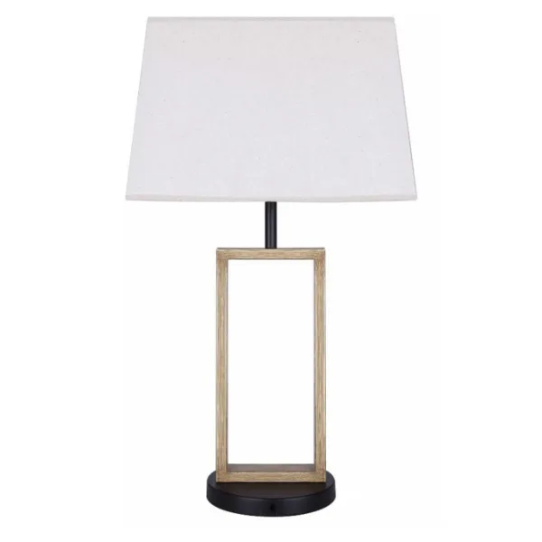 BLACK AND BROWN TABLE LAMP- BURKE ITL2141B26BKB