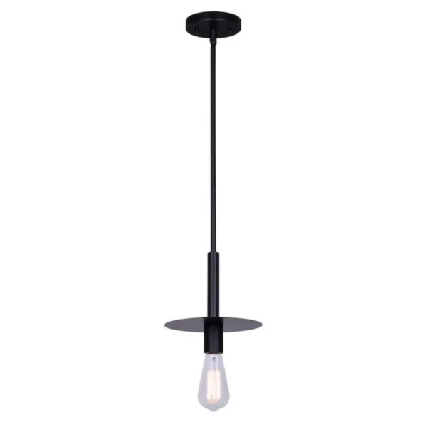 BLACK METAL SINGLE PENDANT- VIGGO IPL696A01BK