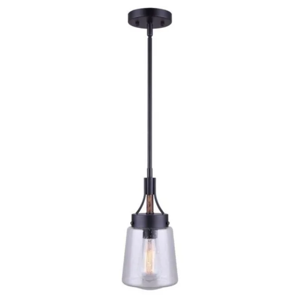 BLACK AND WOOD SINGLE PENDANT- RIVA IPL730A01BKW