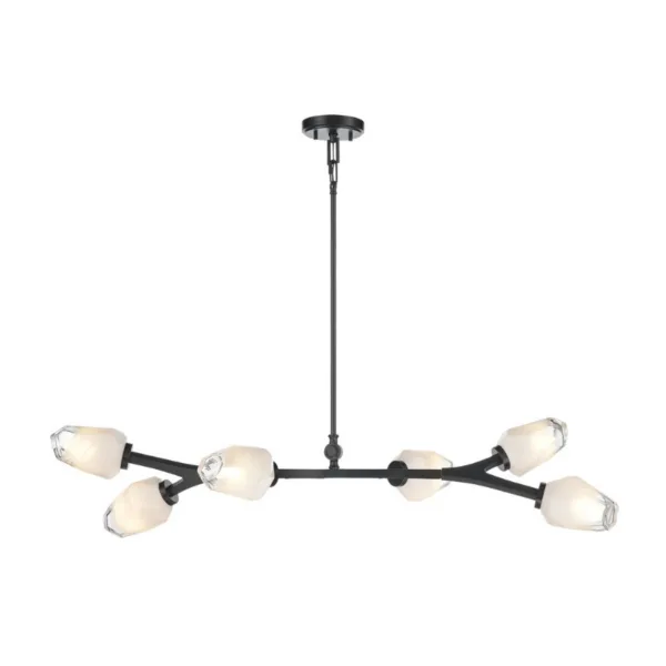 6-Light ebony Linear Pendant- JAVELIN DVP33202EB-ICE