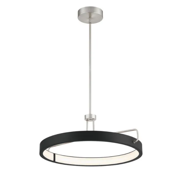 BLACK AND SILVER LED PENDANT- PEMBERTON 37082-025