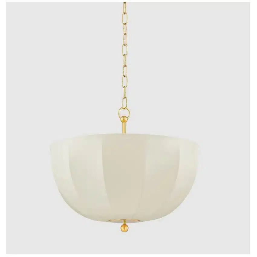 WHITE AND GOLD PENDANT- MESHELLE H816701-AGB