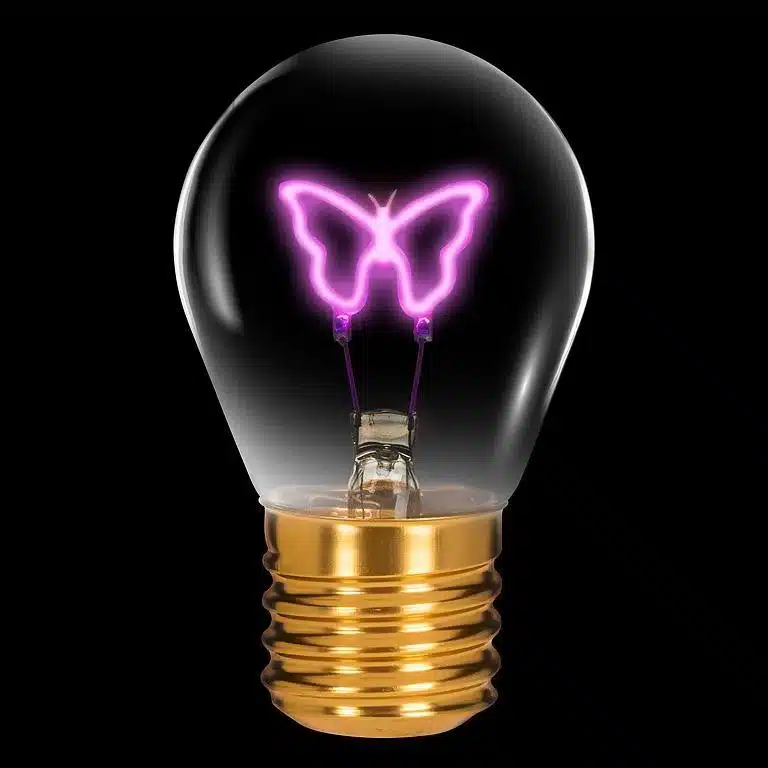 Butterfly Neon LED Lightbulb 27-VOLT-06 - Image 2