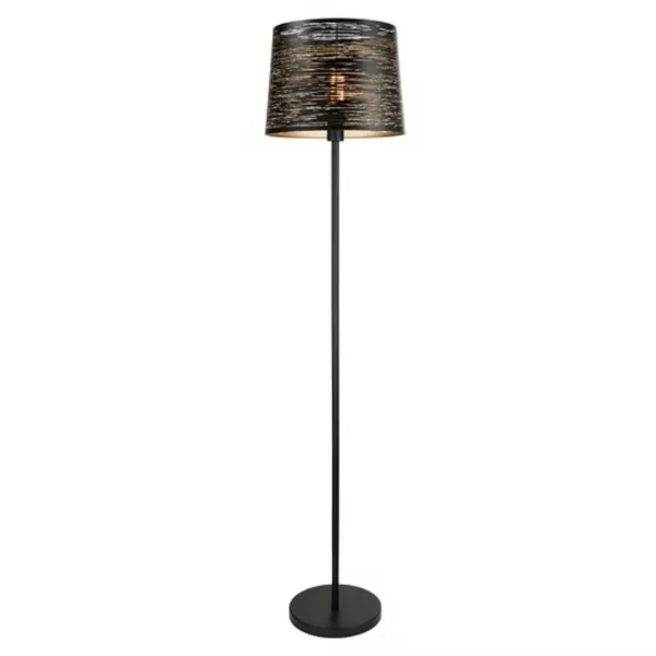 BLACK AND GOLD FLOOR LAMP - EROZIA CN7523-BKGD