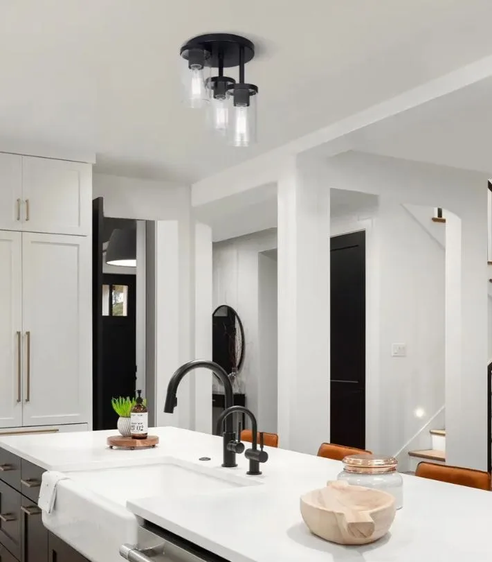 SEMI PLAFONNIER 3-L NOIR- BRITTON ISF1234A03BK - Image 2