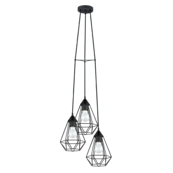 3-LIGHT BLACK MULTI PENDANT- TARBES 94191A