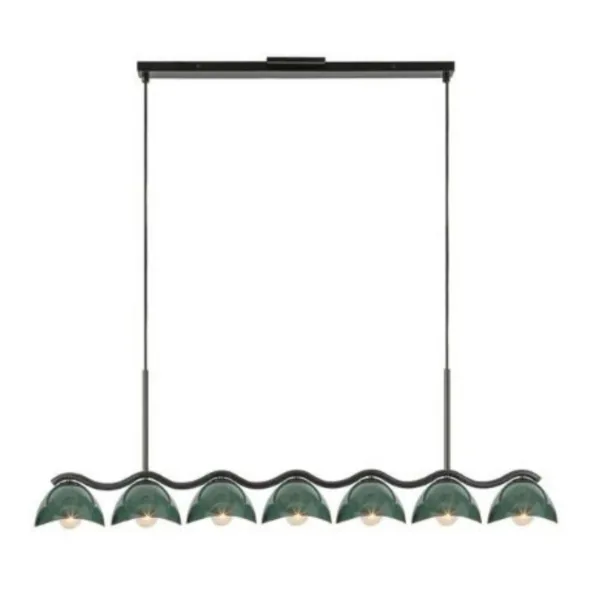 SUSPENDU LINÉAIRE 7-L VERT FORET- ATLAS LP57642-BK-PGN