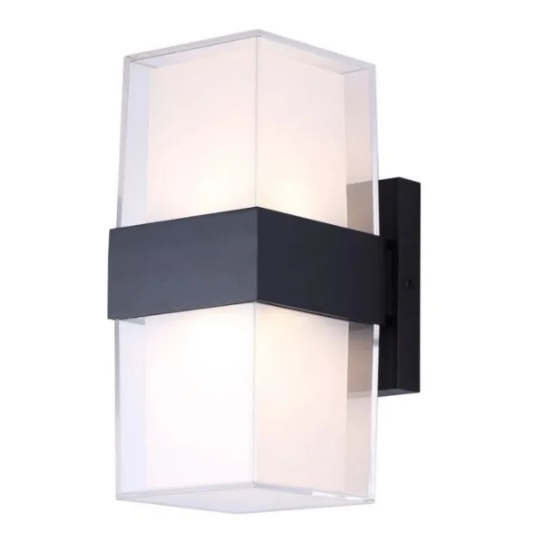BLACK LED OUTDOOR WALL LIGHT- AXL LOL676BK