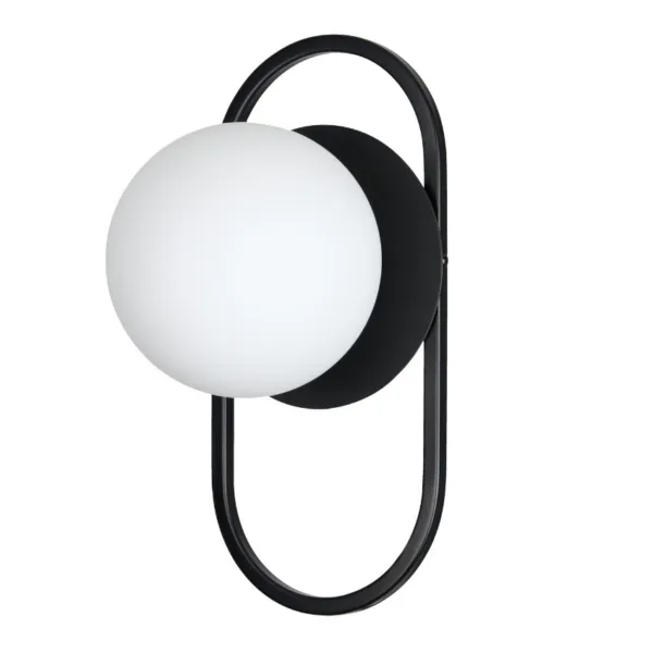 BLACK SINGLE WALL LIGHT- BURLAT BUR-121W-MB-WH
