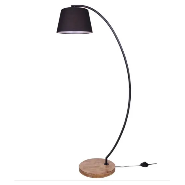 LAMPE DE PLANCHER NOIR ET BOIS- ELAN IFL2281B62BKW