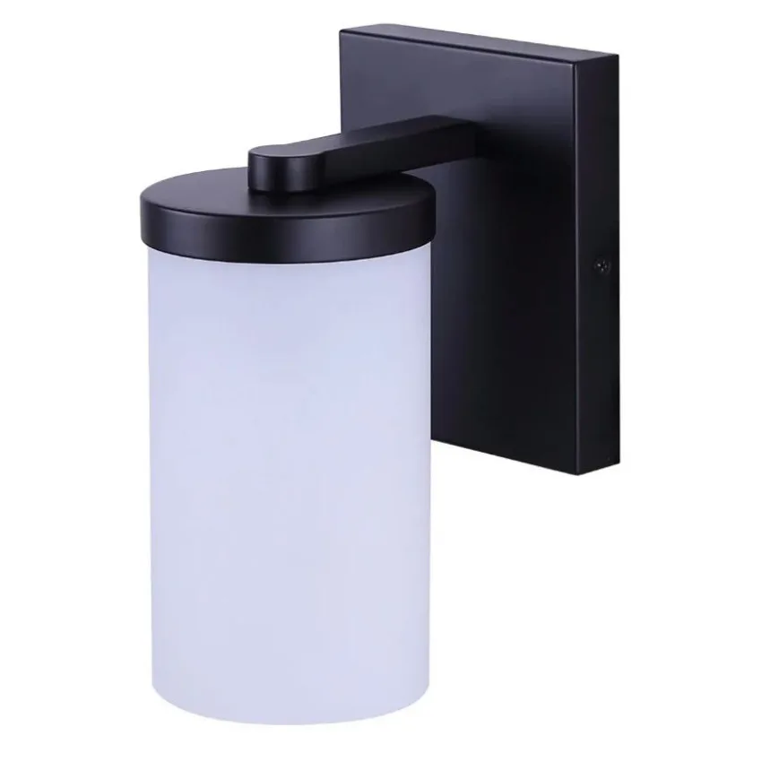 SINGLE BLACK VANITY WALL LIGHT BRITTON IVL1234A01BK-FO