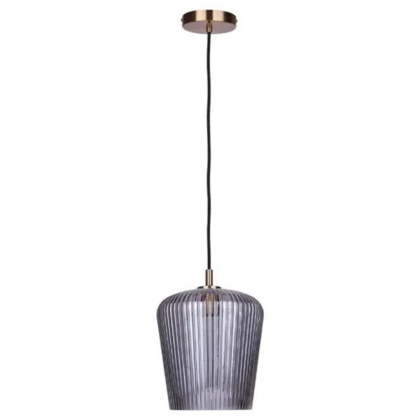 SUSPENDU SIMPLE NOIR VERRE FUMÉ- LEANDRO IPL1249A01GD-SR