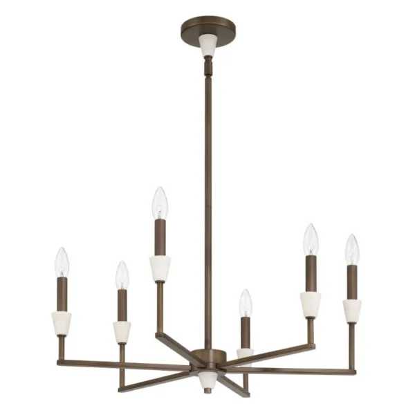 CHANDELIER 6-L BRONZE- MONTCLAIR 207363A