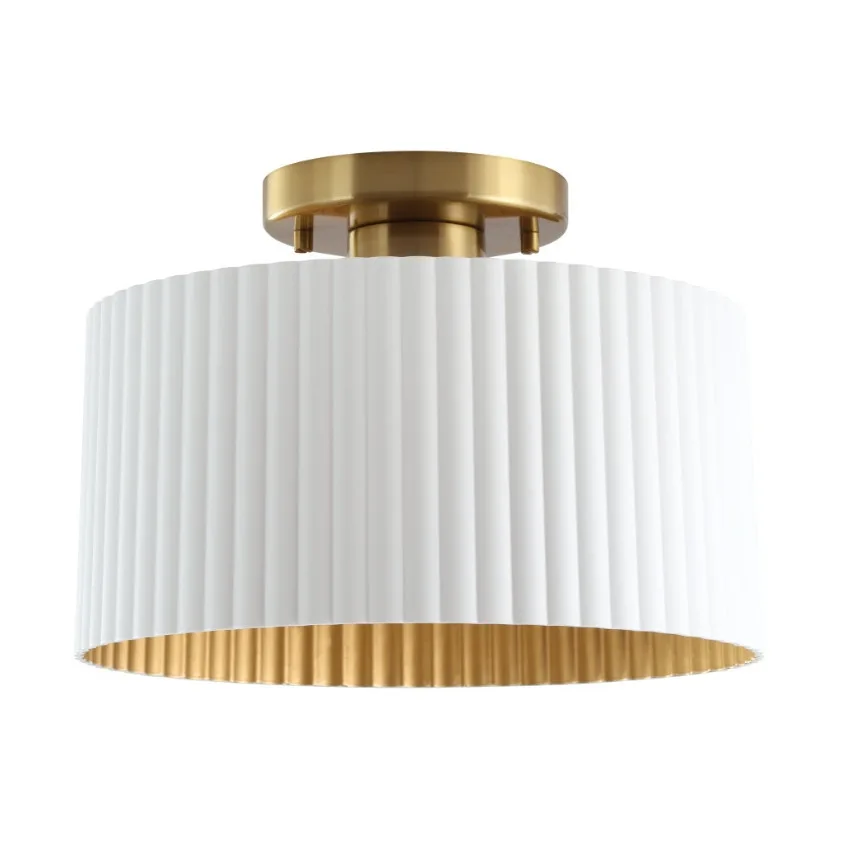 WHITE AND GOLD SEMI FLUSHMOUNT- LEILANI 206963A