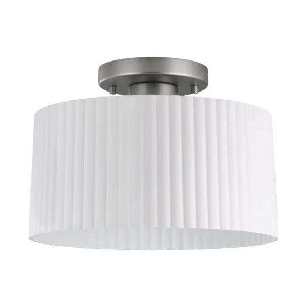 WHITE AND NICKEL FLUSH MOUNT- LEILANI 206961A