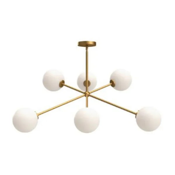 SEMI PLAFONNIER 6L LAITON -CASSIA CH549640AGOP