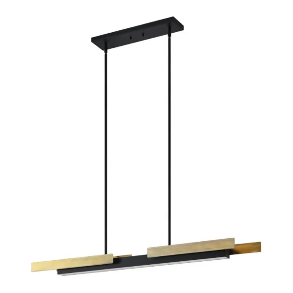BLACK AND GOLD LINEAR PENDANT- GRAZIA 206938A