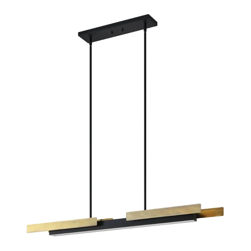BLACK AND GOLD LINEAR PENDANT- GRAZIA 206938A