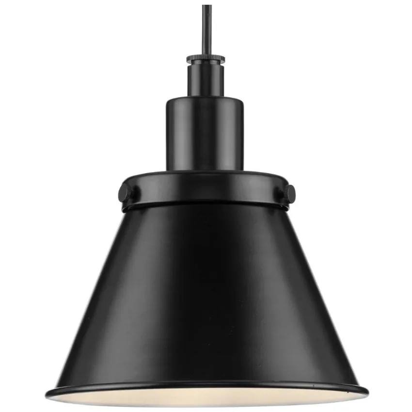 BLACK METAL SINGLE PENDANT - HINTON - P500383-31M