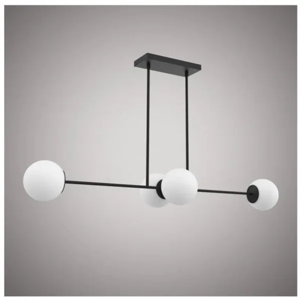 SUSPENDU LINÉAIRE 4L NOIR- BLOOM C9090-4BKOP