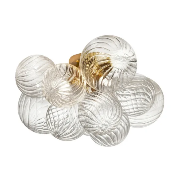 AGED GOLD BRASS 3-L FLUSHMOUNT- CHARLIZE CLZ-143FH-AGB