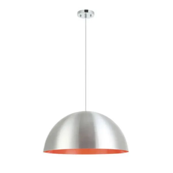 SUSPENDU DOME NICKEL ET ORANGE- DOMO MX2154-4008