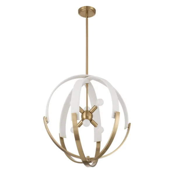 SUSPENDU 6-L LAITON ET BLANC- ABBEY 207273A