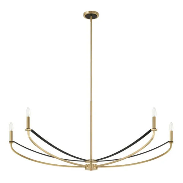 CHANDELIER 4-L NOIR ET OR- SUSSEX 207372A