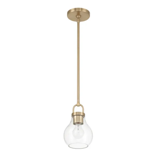 BRASS SINGLE PENDANT- MANSFIELD 207646A