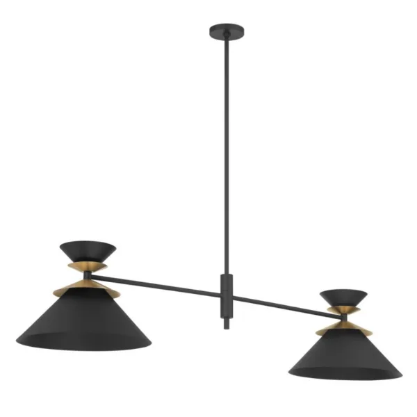 SUSPENDU 4-L LINÉAIRE NOIR ET OR- TREMOLO 207317A