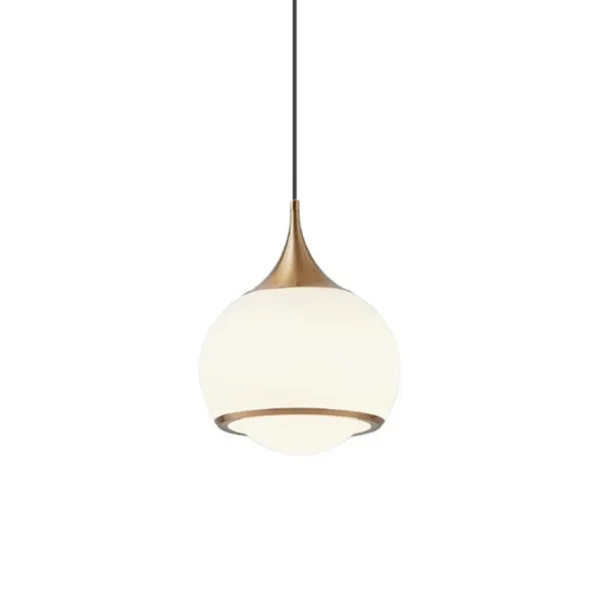 BRASS SINGLE PENDANT- MAGGIE P6310-BS-WH