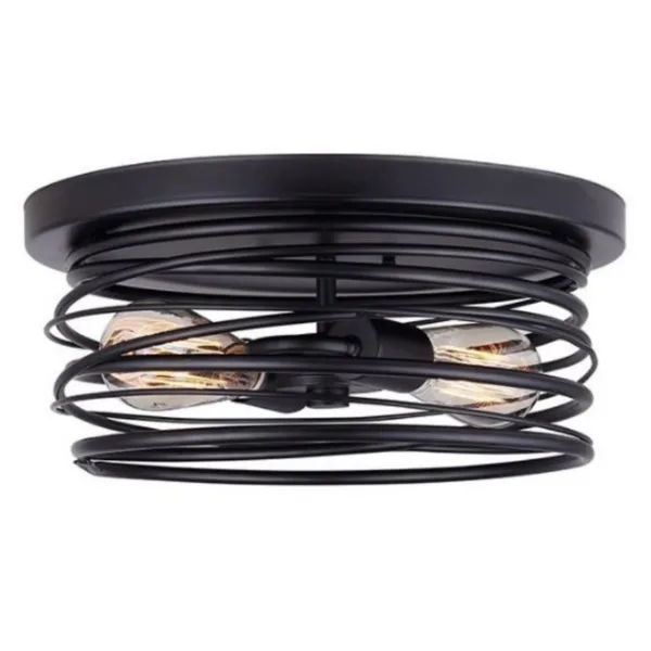 PLAFONNIER 2-L NOIR- RYLAND IFM411B14BK