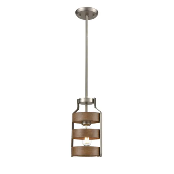 BRUSHED NICKEL SINGLE PENDANT - FORT GARRY DVP41821BN-BAW