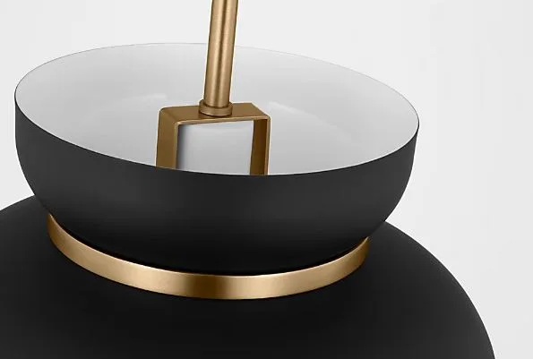 BLACK AND GOLD PENDANT- PEMBERTON DJP1111SBMBK - Image 2