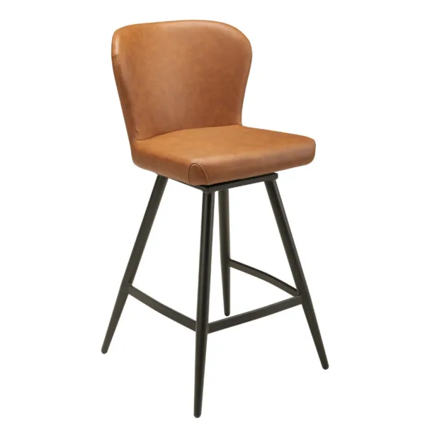 COGNAC BLACK STOOL - AMELIE CS-6402CN-MB