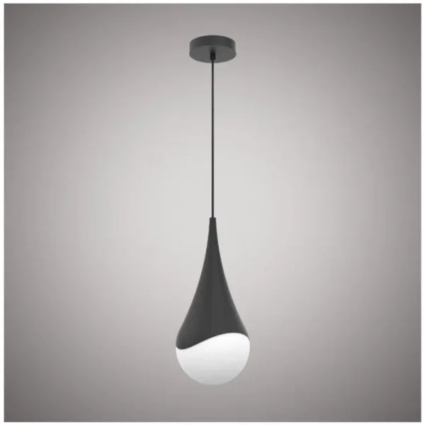 BLACK SINGLE PENDANT- DROP P1408BK