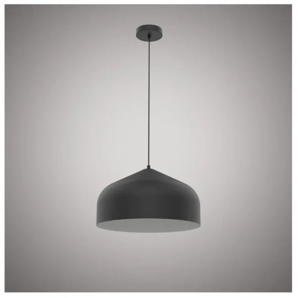 BLACK AND WHITE DOME PENDANT-P50817-WH-BK