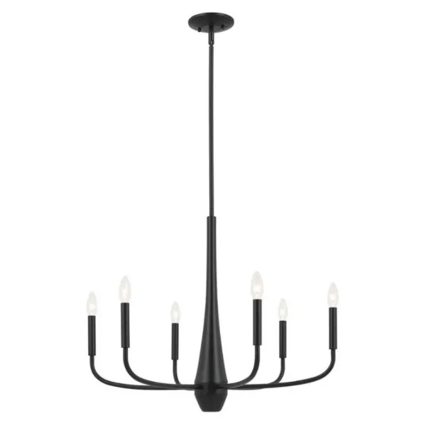 CHANDELIER 6-L NOIR- DEELA 52525BK