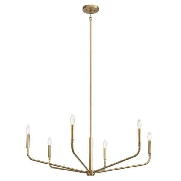 CHANDELIER 6-L CHAMPAGNE- MADDEN 52719CPZ