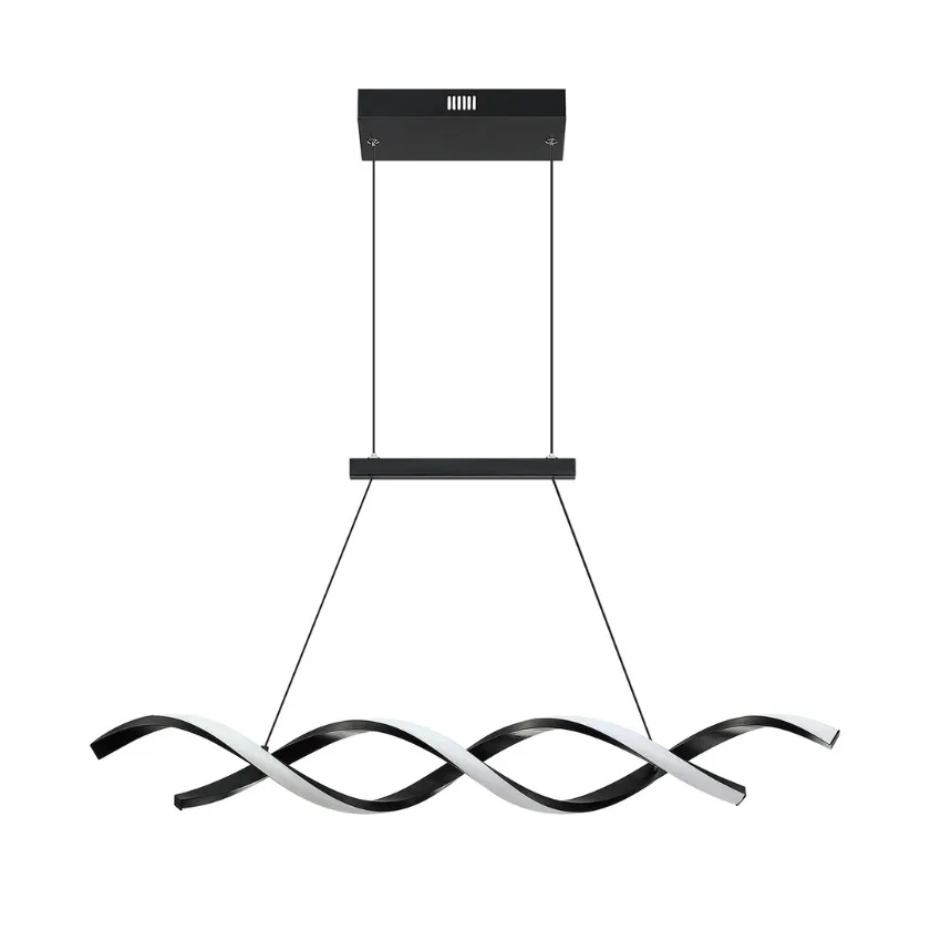 BLACK LED LINEAR PENDANT- TWIST PF307-BLK