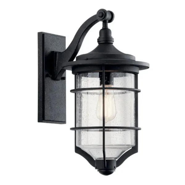 TEXTURED BLACK OUTDOOR WALLMOUNT- ROYAL MARINE 49127DBK