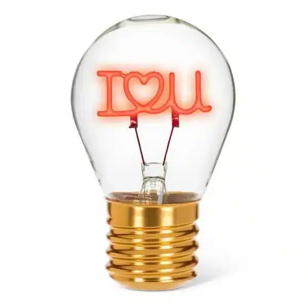 AMPOULE DÉCO RECHARGEABLE ILOVEYOU- 27-VOLT-12