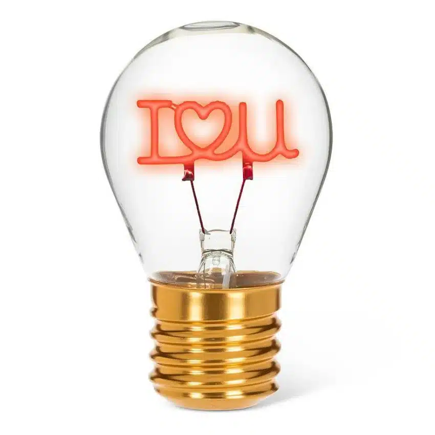 AMPOULE DÉCO RECHARGEABLE ILOVEYOU- 27-VOLT-12