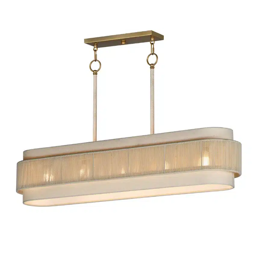 BRASS 5-L LINEAR PENDANT- SEACLIFF 12815OFNAB